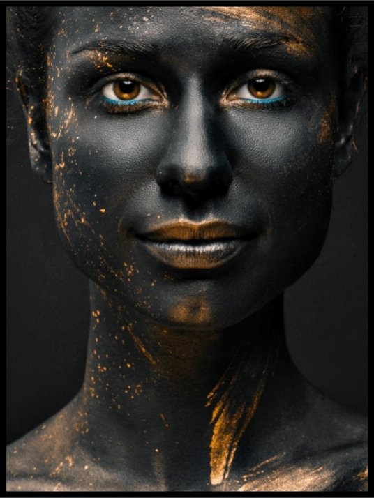 Golden Woman Art Face - posters