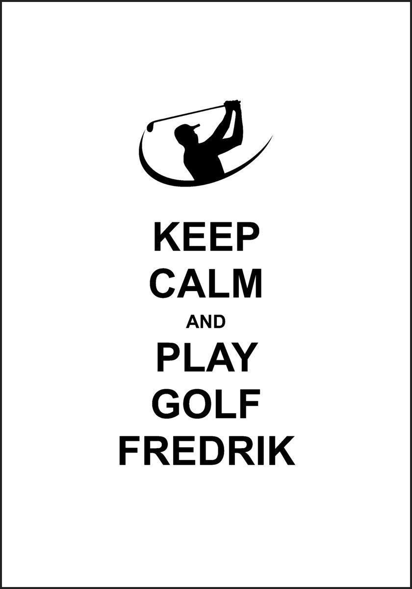 Golf poster - med eget navn - Plakat