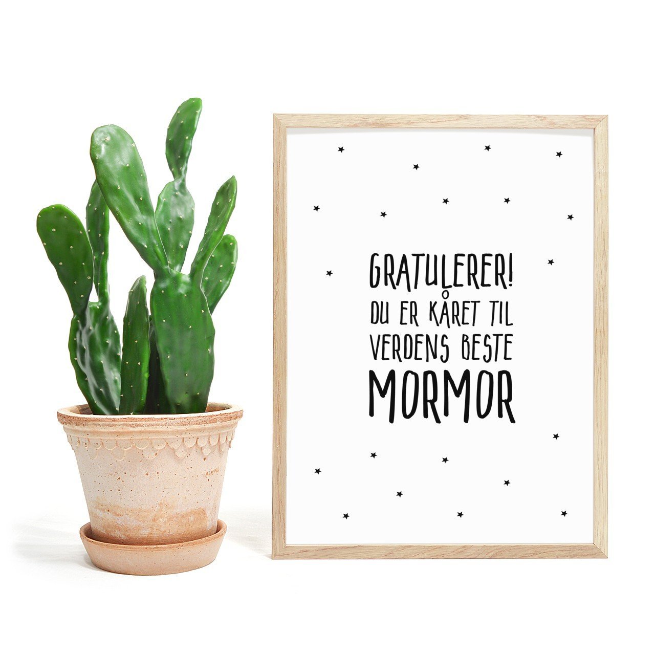 Gratulerer! du er kåret til verdens beste MORMOR. Stemningsfull plakat - Plakatbar.no