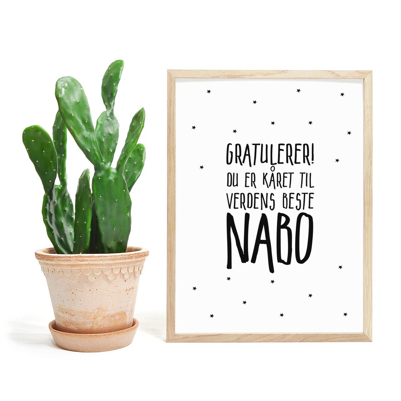 Gratulerer! du er kåret til verdens beste NABO - Plakat - Plakatbar.no