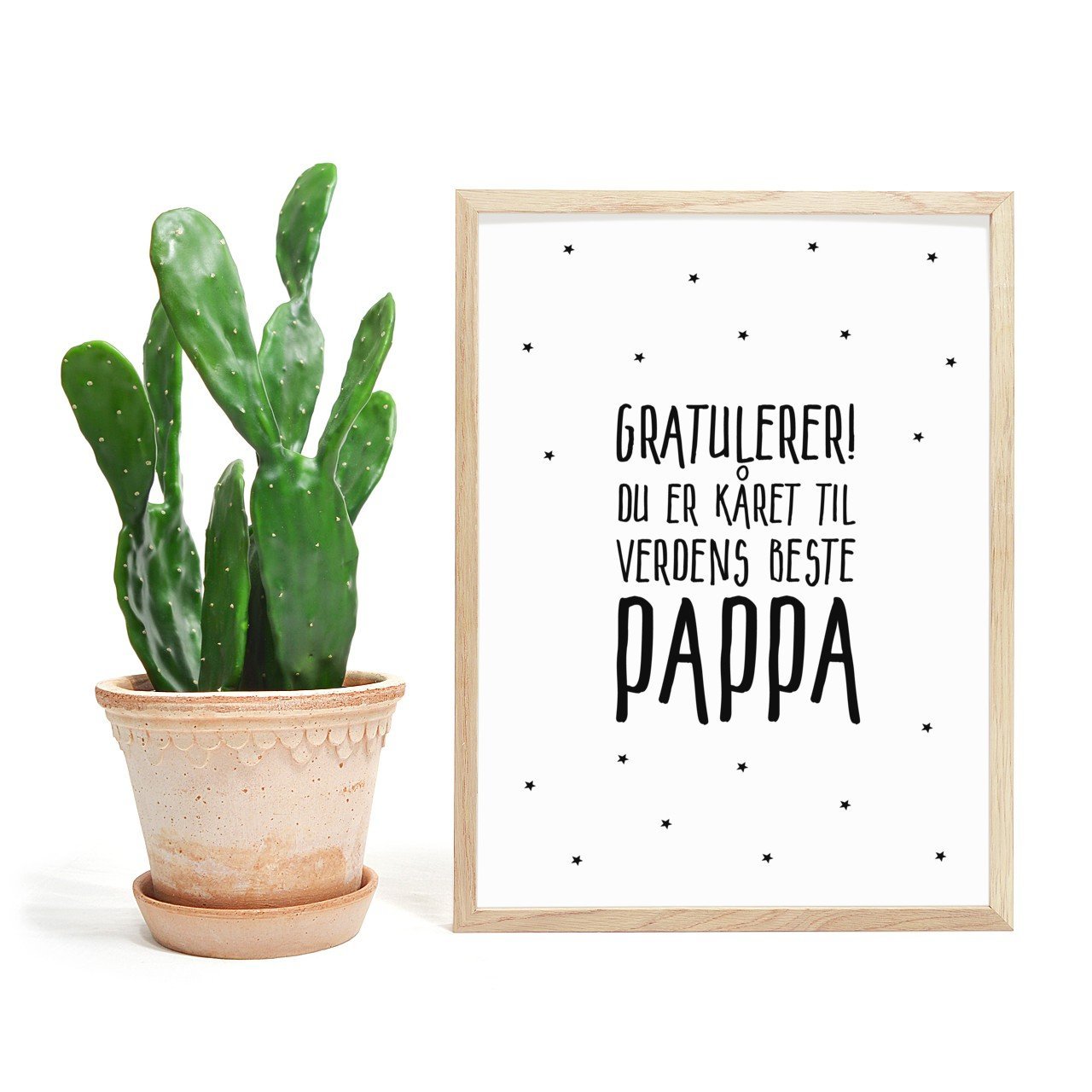 Gratulerer! du er kåret til verdens beste PAPPA. Stemningsfull plakat - Plakatbar.no