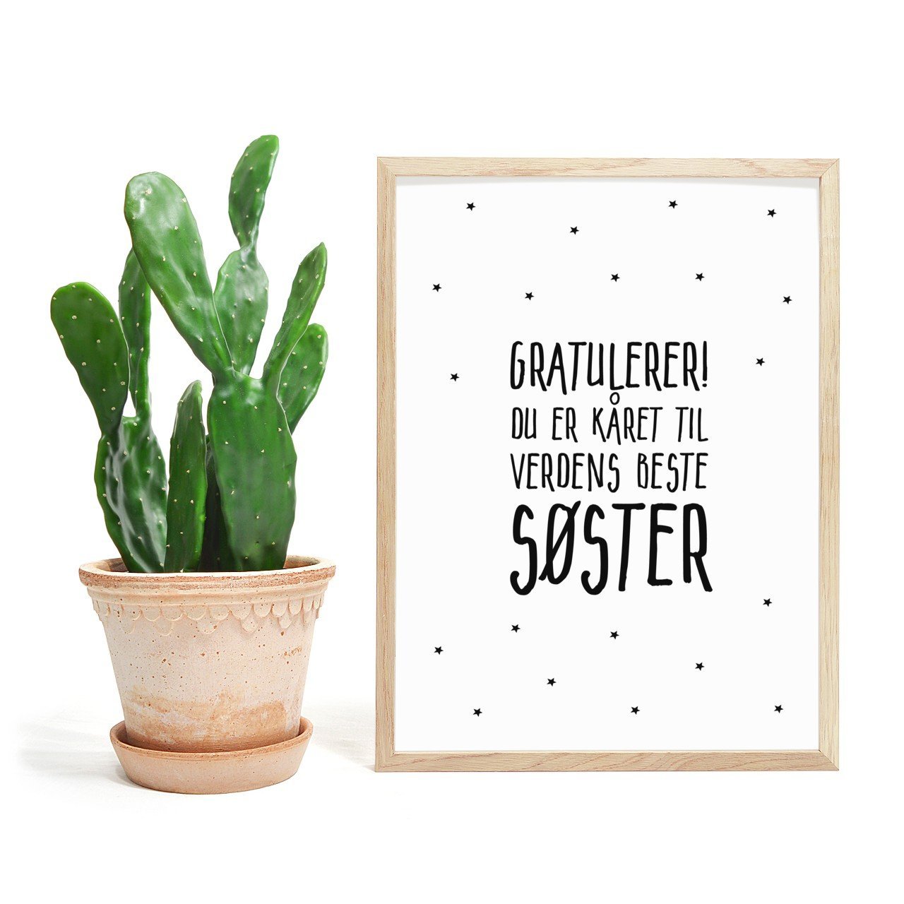 Gratulerer! du er kåret til verdens beste SØSTER - Plakat - Plakatbar.no
