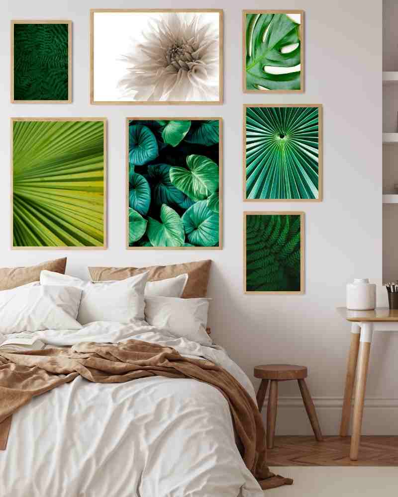 Green Light Flower Spiral - Botanisk Plakat - Plakatbar.no