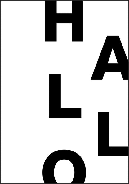 HALLO plakat - morsom og livlig poster - Plakatbar.no