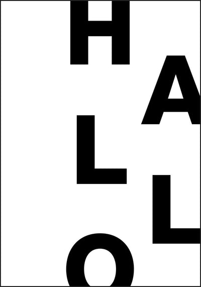 HALLO plakat - morsom og livlig poster - Plakatbar.no