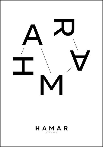 Hamar i Hedmark Fylke - Eksklusiv og tidløs plakat - Plakatbar.no