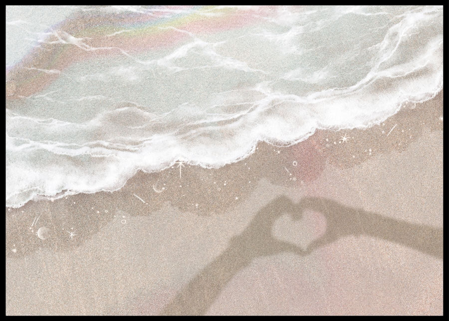 Hand Heart Shadow Poster