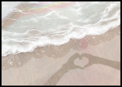 Hand Heart Shadow Poster - Plakatbar.no