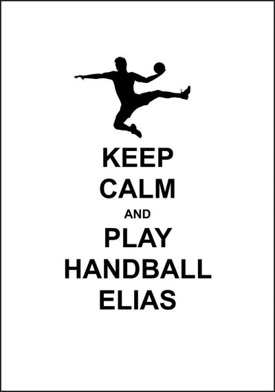 Håndball Gutt - med eget navn - Plakat - Plakatbar.no