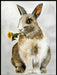 Håndmalt kanin til barnerom - Design av Hugøy - Plakatbar.no