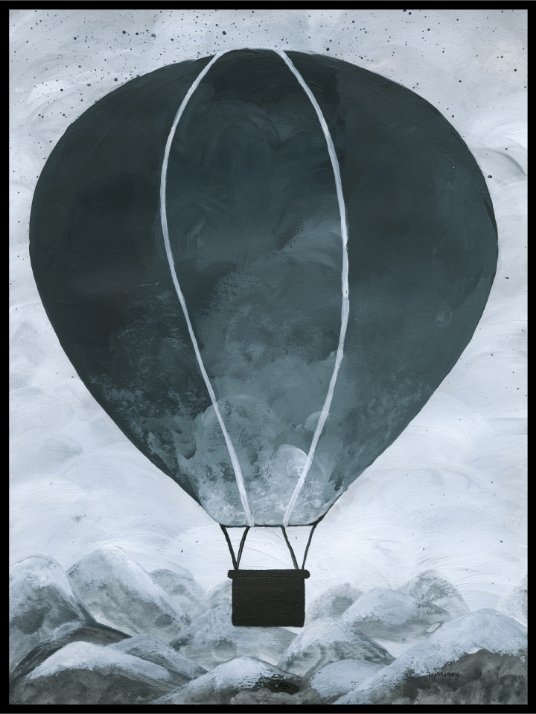Håndmalet luftballon 02 til børneværelser - Design af Hugøy