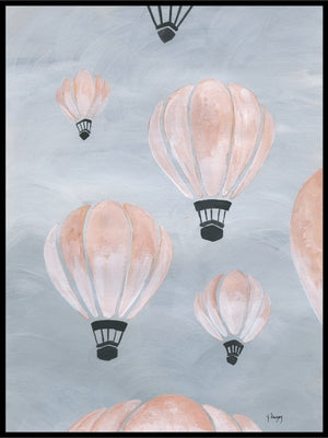 Håndmalt luftballong 03 til barnerom - Design av Hugøy - Plakatbar.no