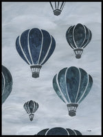 Håndmalt luftballong til barnerom - Design av Hugøy - Plakatbar.no