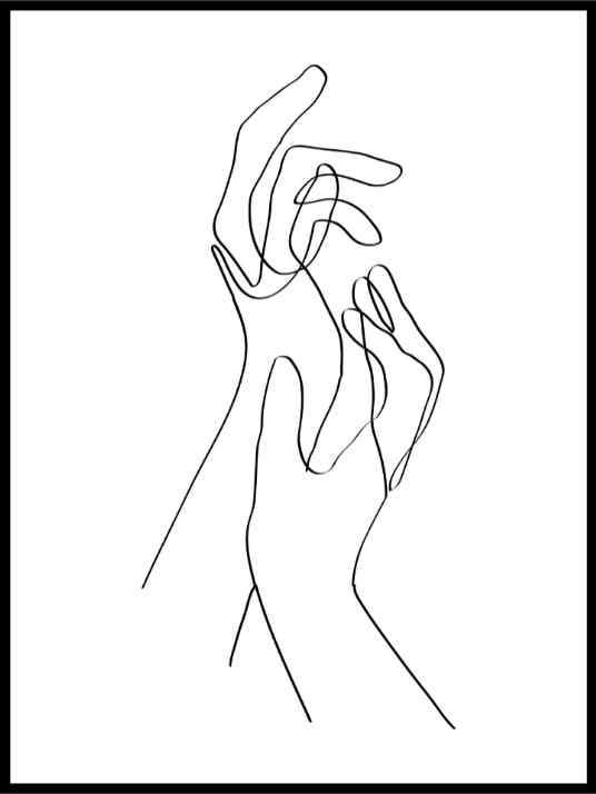Hands line poster - Plakatbar.no