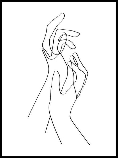 Hands line poster - Plakatbar.no
