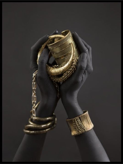 Hands with gold jewelry Poster - Plakatbar.no