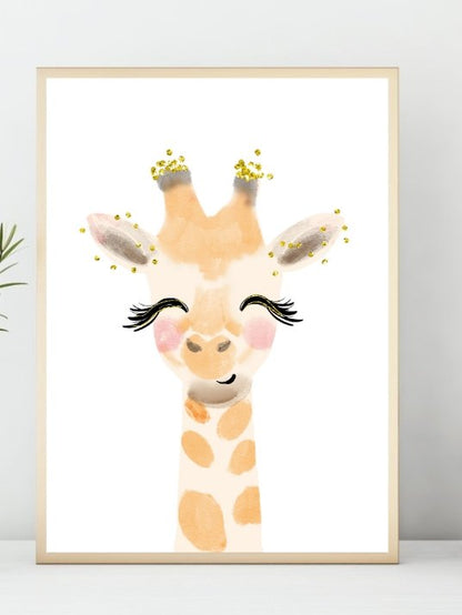 Håndtegnet babygiraff - plakat - Plakatbar.no