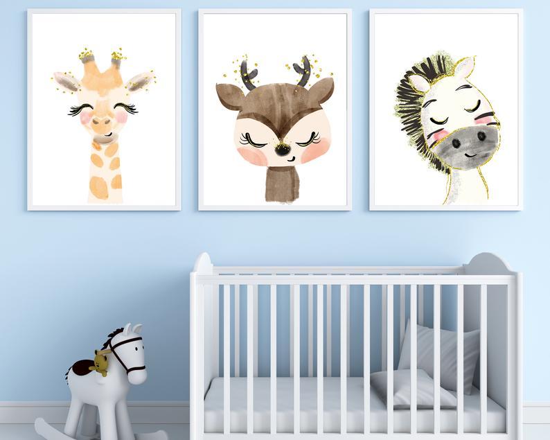 Håndtegnet babyzebra - plakat - Plakatbar.no