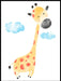 Håndtegnet giraff - plakat til barnerommet - Plakatbar.no