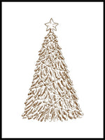 Håndtegnet juletre - juleplakat - Plakatbar.no