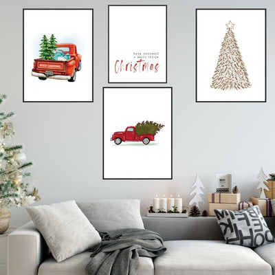 Håndtegnet juletre - juleplakat - Plakatbar.no