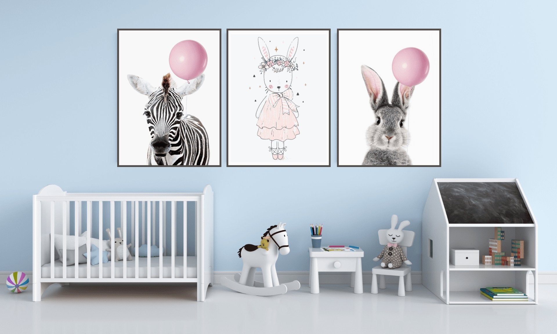 Håndtegnet kanin - søt plakat - Plakatbar.no