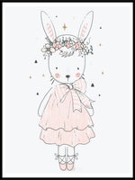 Håndtegnet kanin - søt plakat - Plakatbar.no