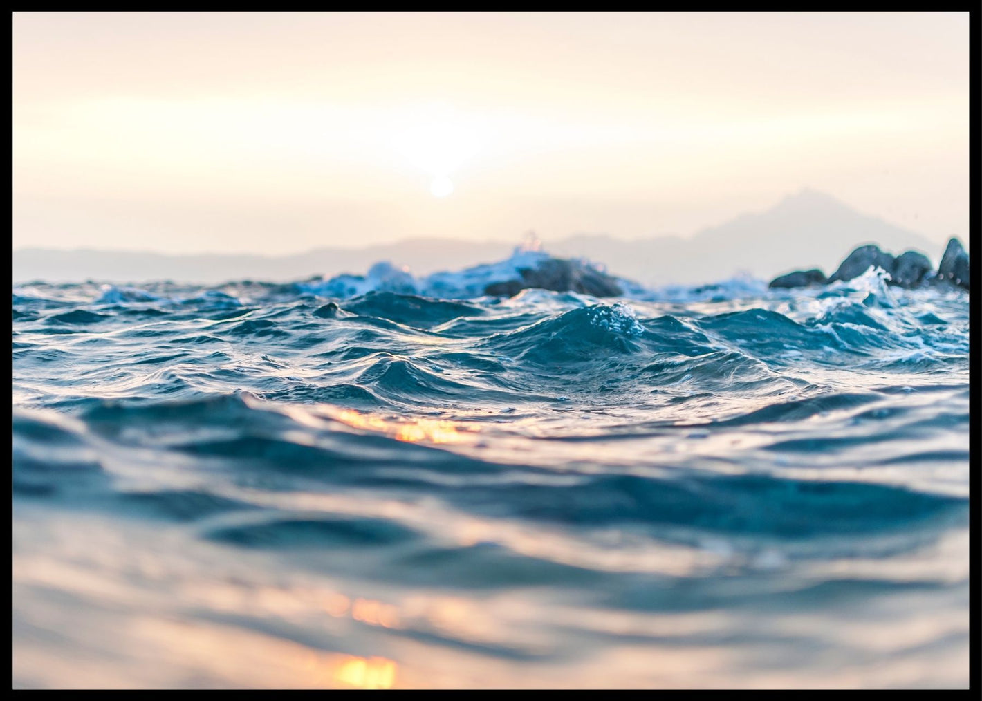 Havbølger og sommerfarger- Poster - Plakatbar.no