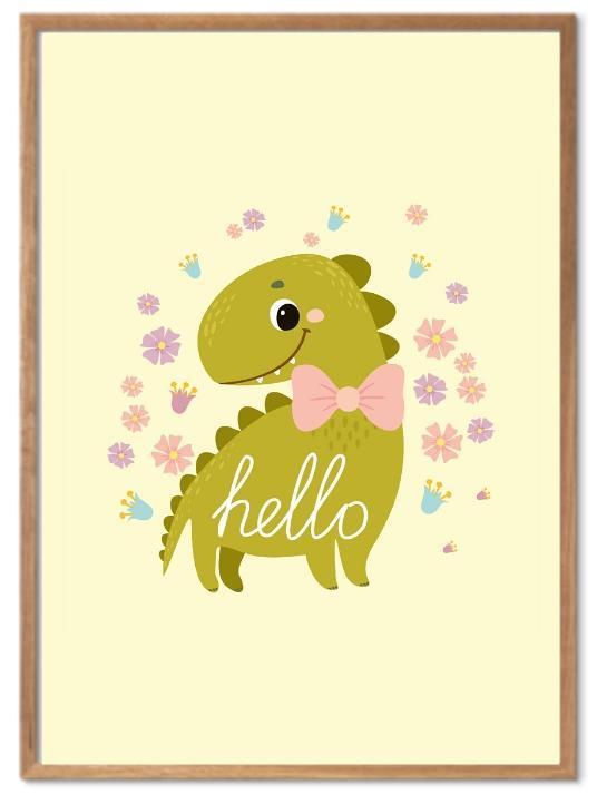 Hello dinosaur plakat - Plakatbar.no
