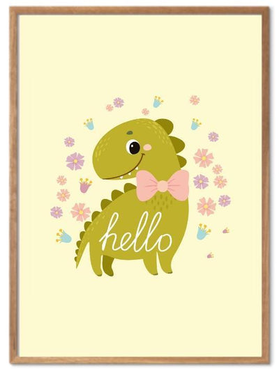 Hello dinosaur plakat - Plakatbar.no