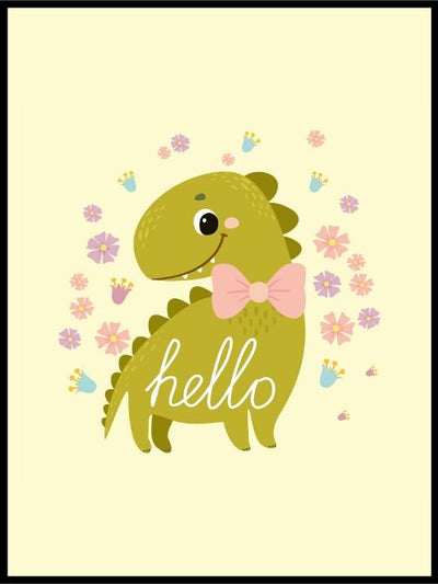 Hello dinosaur plakat - Plakatbar.no