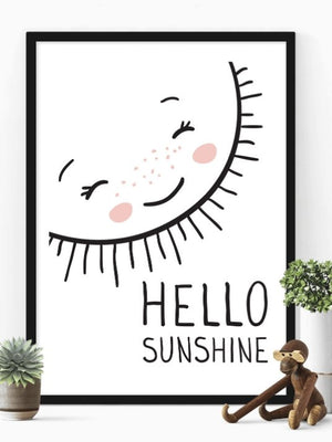 Hello Sunshine - søt plakat - Plakatbar.no