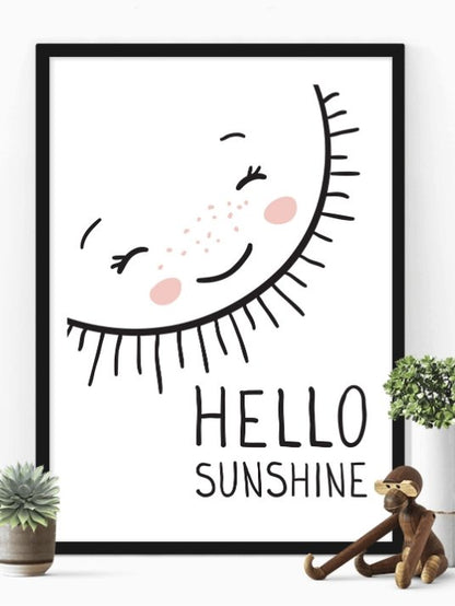 Hello Sunshine - søt plakat - Plakatbar.no