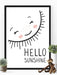 Hello Sunshine - søt plakat - Plakatbar.no