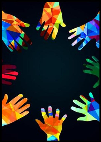 Hender i sirkel poster - Plakatbar.no