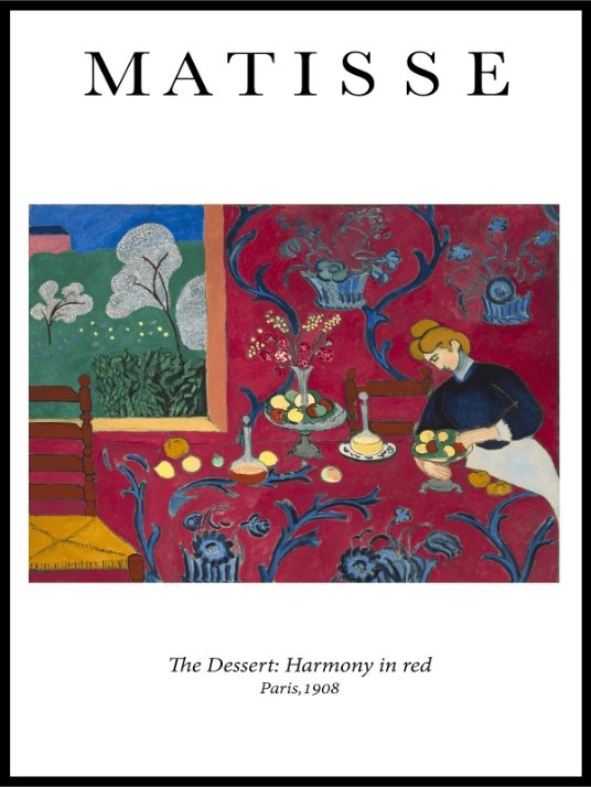 Henri Matisse - Harmony in red Poster