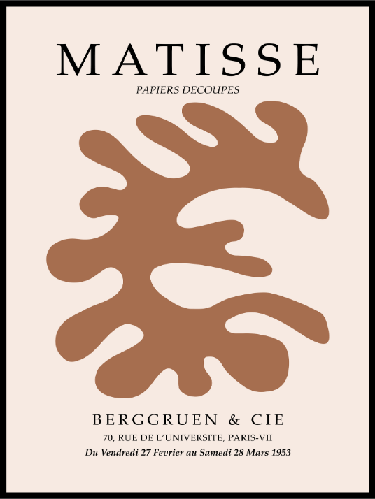 Henri Matisse - Matisse Cut Out Brown Poster