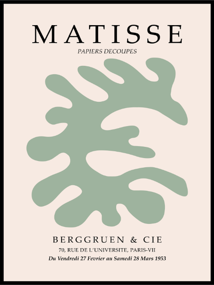 Henri Matisse - Matisse Cut Out Green Poster - Plakatbar.no