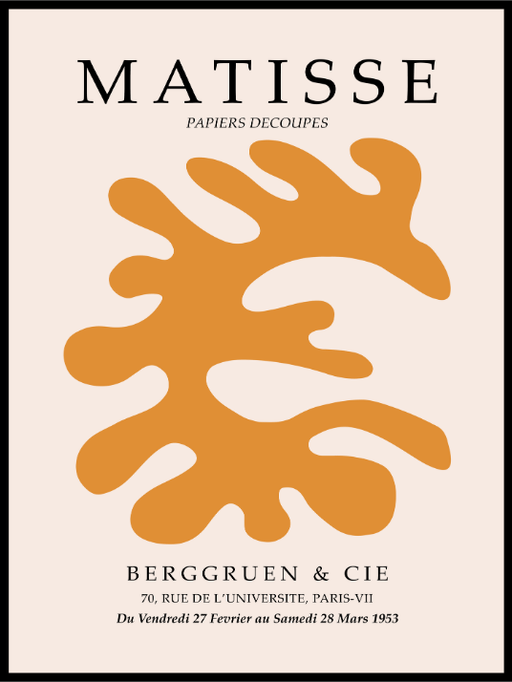 Henri Matisse - Matisse Cut Out Orange Poster - Plakatbar.no