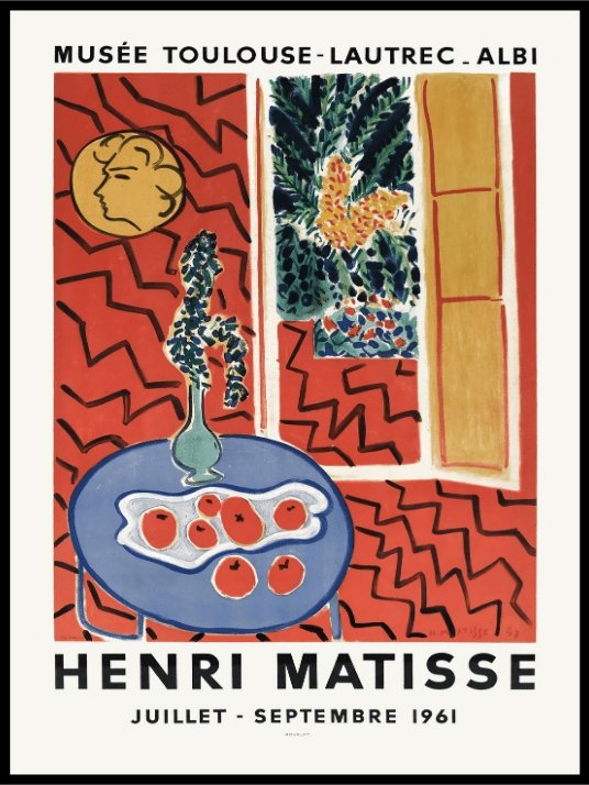 Henri Matisse - Red Interior, Still Life on a Blue Table - Poster