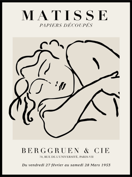 Henri Matisse - Sleeping Woman Poster - Plakatbar.no