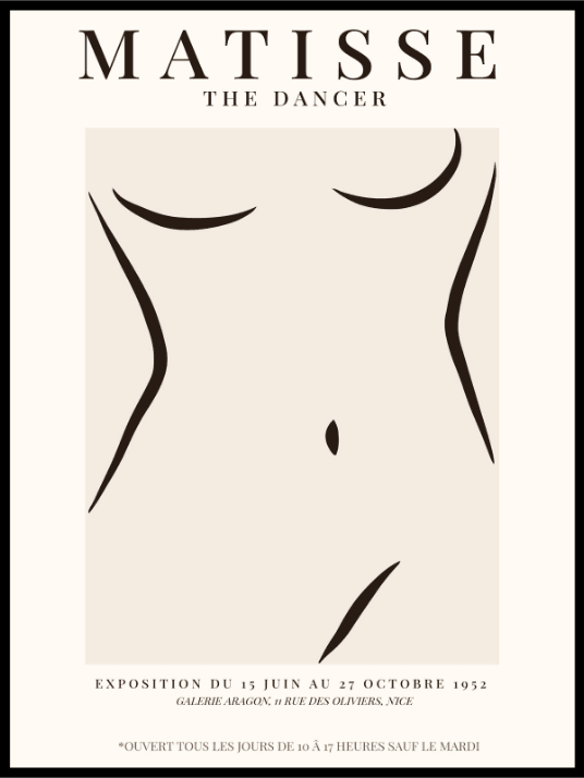 Henri Matisse - The Nude Dancer Poster - Plakatbar.no