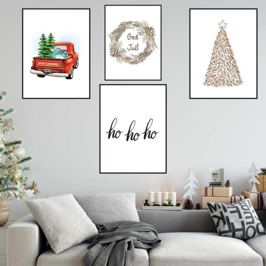 Ho Ho Ho - Typografiplakat - Plakatbar.no