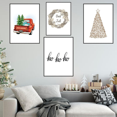 Ho Ho Ho - Typografiplakat - Plakatbar.no