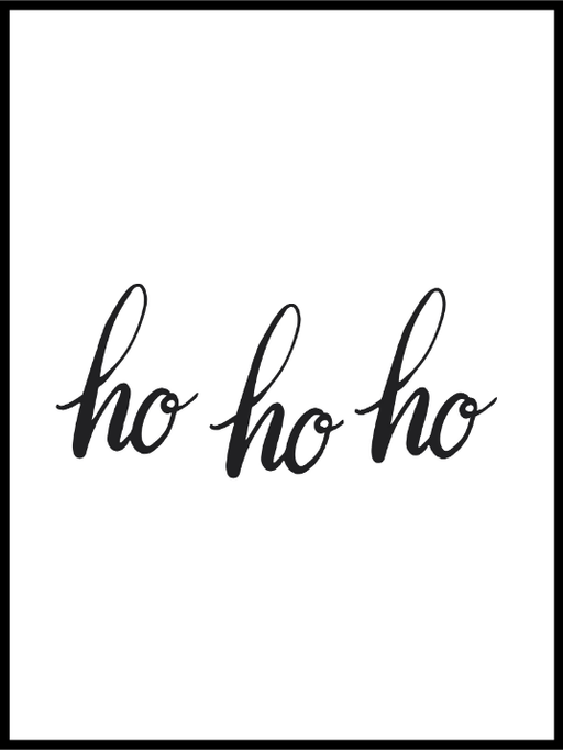 Ho Ho Ho - Typografiplakat - Plakatbar.no