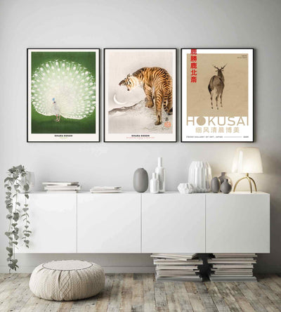 Hokusai - Ohara Koson Peacock Poster - Plakatbar.no