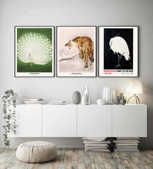 Hokusai - Ohara Koson Stork Poster - Plakatbar.no