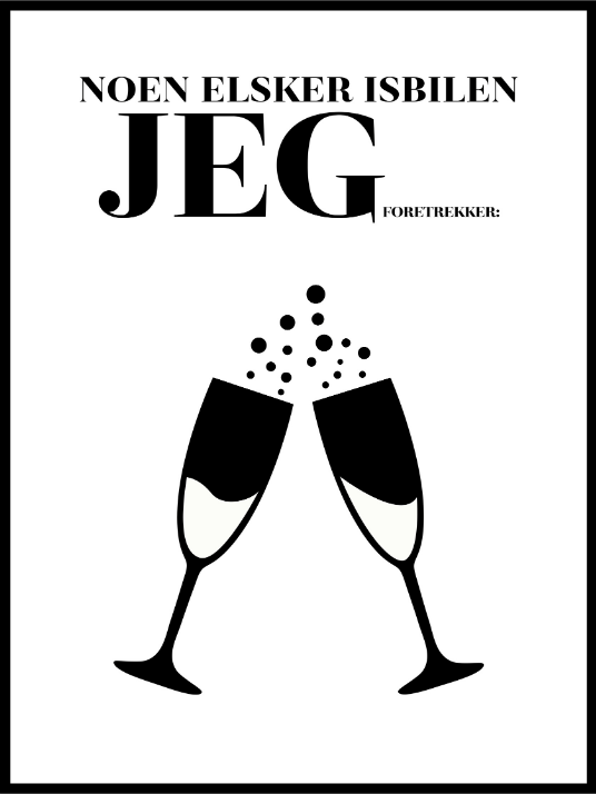 Humorous champagne poster