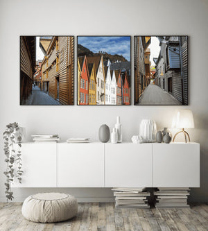 Hus på bryggen i Bergen - Plakat - Plakatbar.no