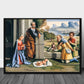 Hyrdenes tilbedelse- Gammeldags juleplakat - Plakatbar.no